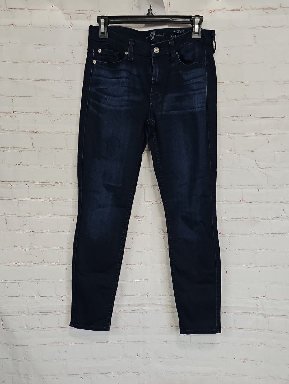 7 For All Mankind Dark Blue Skinny Jeans